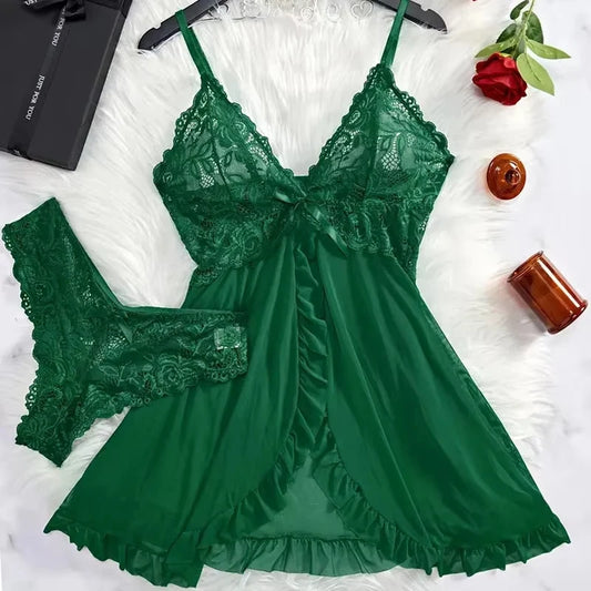 Conjunto de Pijama em Renda